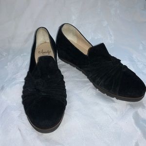 Amalfi by Rangoni suede twist wedge loafer Sz 7.5M Italy